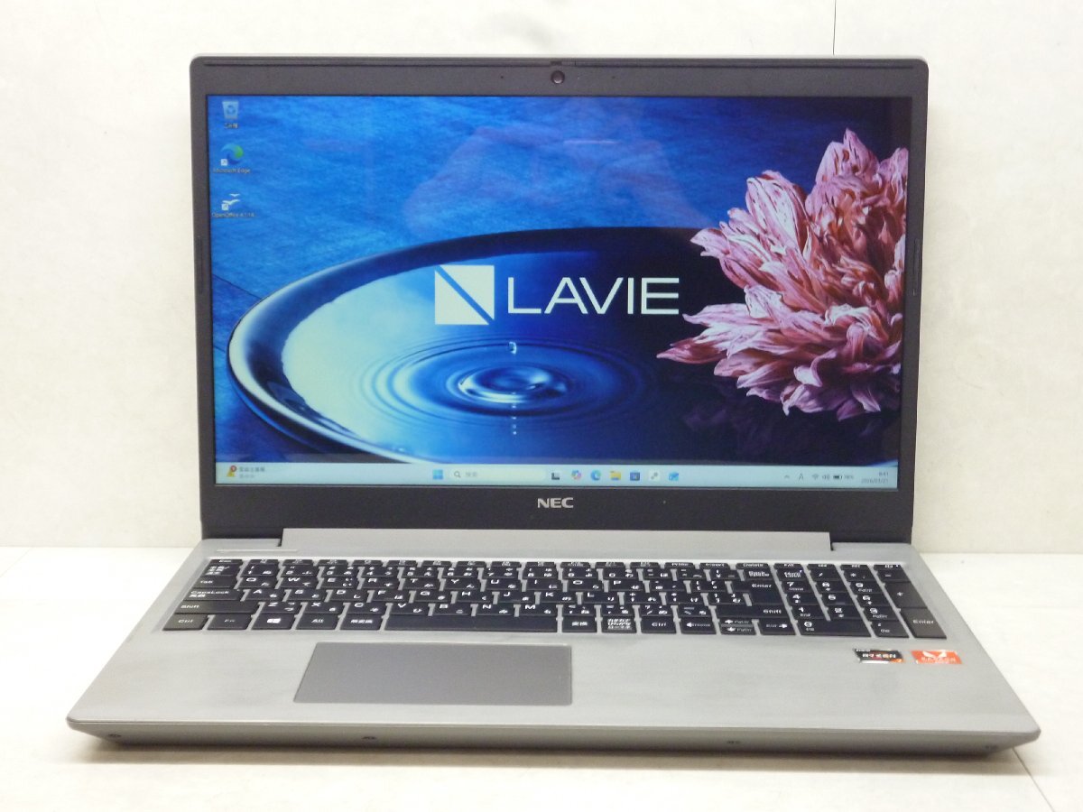 ☆NEC LaVie NS600/NAS-2☆Radeon RX Vega 10.AMD Ryzen 7 3700U 2.30GHz/8GB/SSD256GB/高解像度/BD/無線/BT/カメラ/Office/DtoD領域☆