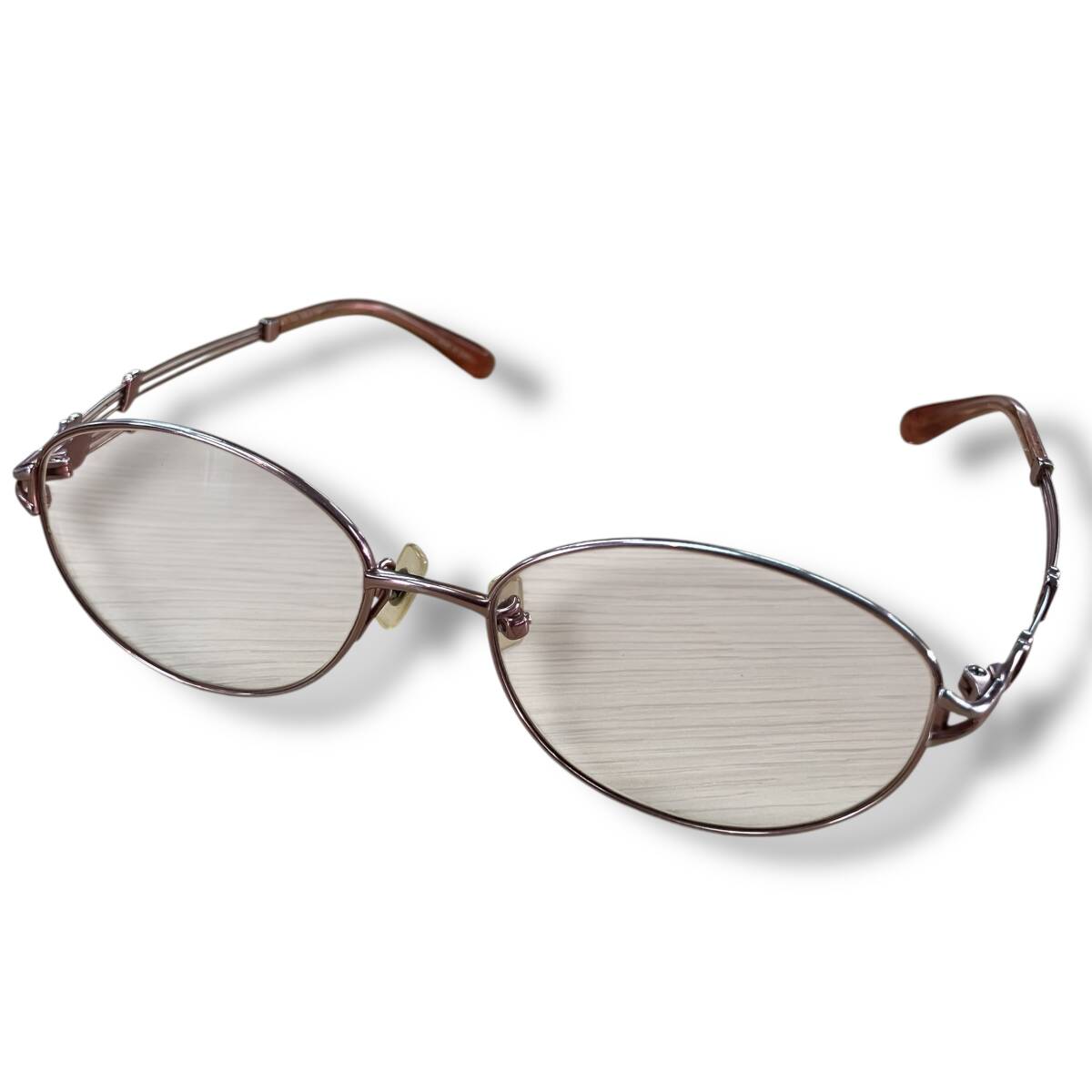 [60]260210-10552-1055 TS300 Feather metal フェザーメタル メガネ サングラス 度あり レディース 軽量 レンズ傷有り 現状品