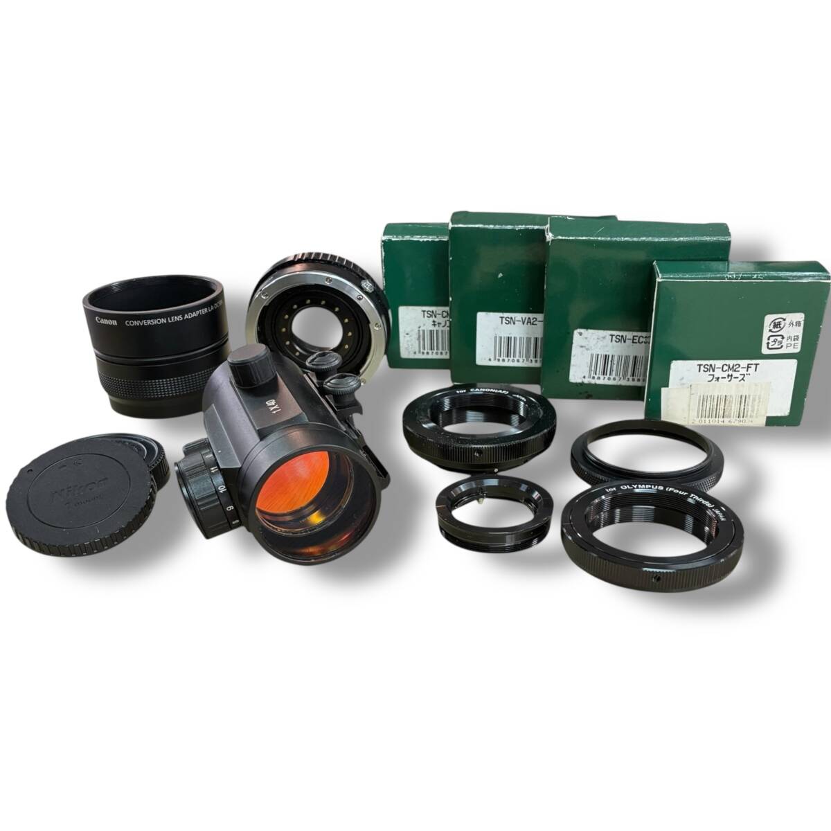 [60]251222-8534-4394 SA0 1×40 ドットサイト ・ EOS-m4／3 ・ TSN-CM2-CE キヤノンEOS 他 7点まとめ