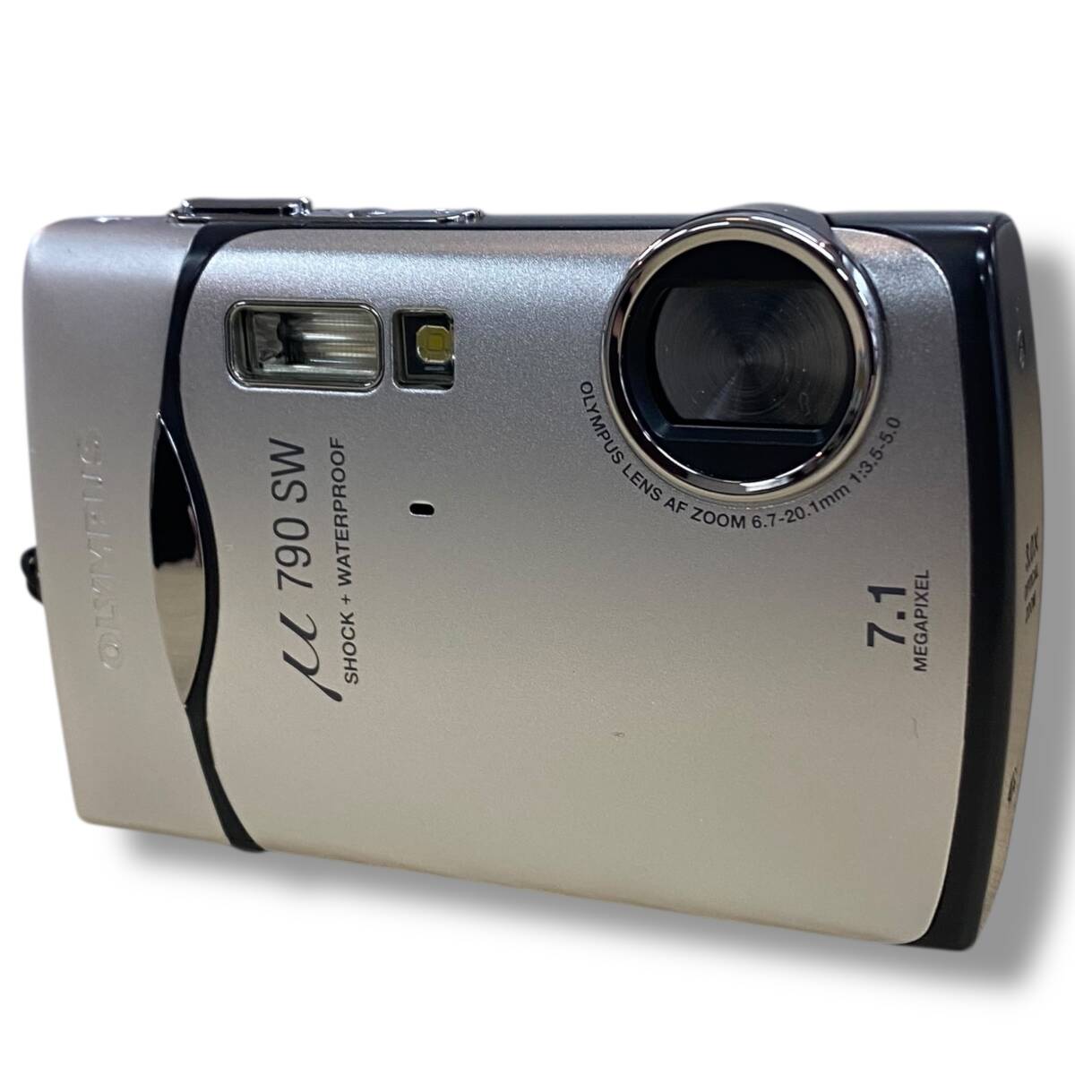 [60/D3-13/251030/0137/1611/IR300] OLYMPUS μ 790SW シルバー オリンパス デジタルカメラ コンデジ 動作未確認 現状品