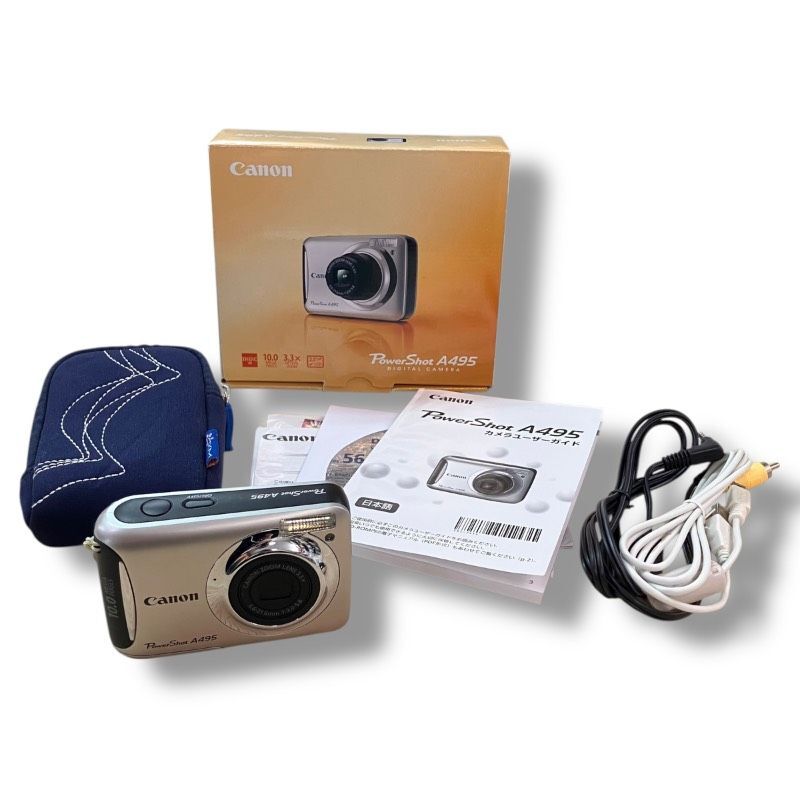 [60/D3-17/251205/8839/4259/SA500]【ジャンク品】Canon キヤノン PowerShot パワーショット A495 デジタルカメ 電池着脱不可 動作未確認