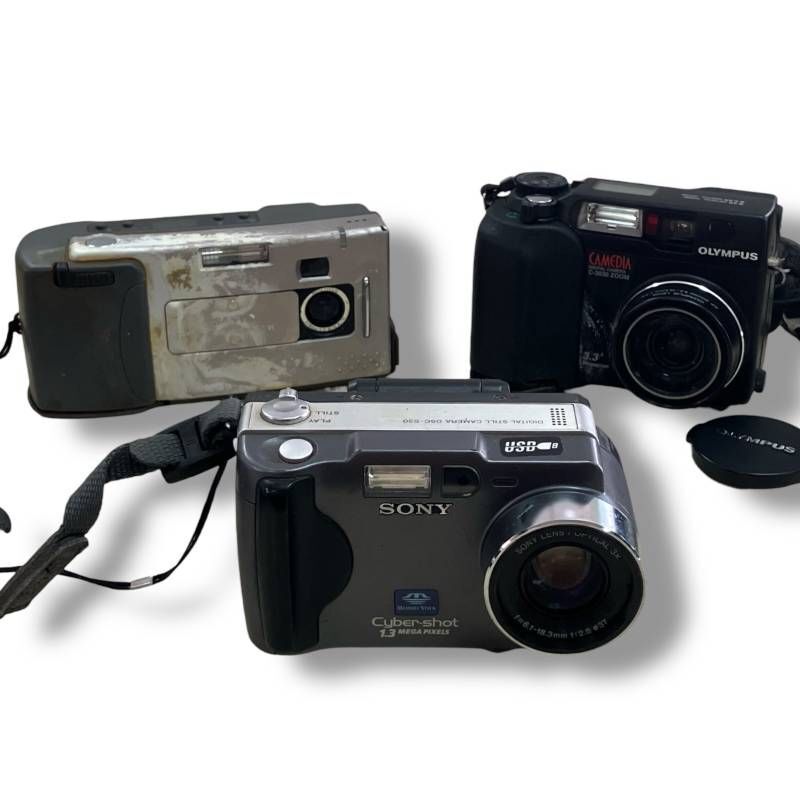 [60/D3-19/251212/9246/1841/IR300] OLYMPUS CAMEDIA C-3030/SONY DSC-S30/SANYO カメラ まとめ3点 ジャンク品