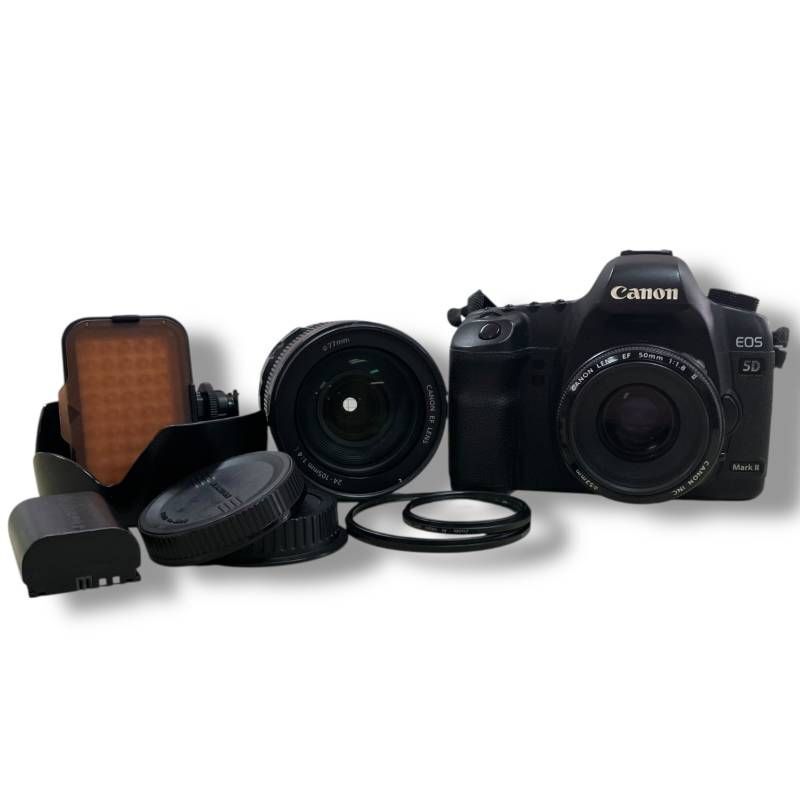 [80/D3-20/260106/8702/4430/SA5000]キヤノン EOS 5D Mark II デジタル一眼レフカメラ/24-105mm F4 EW-83H レンズ 動作未確認 現状品