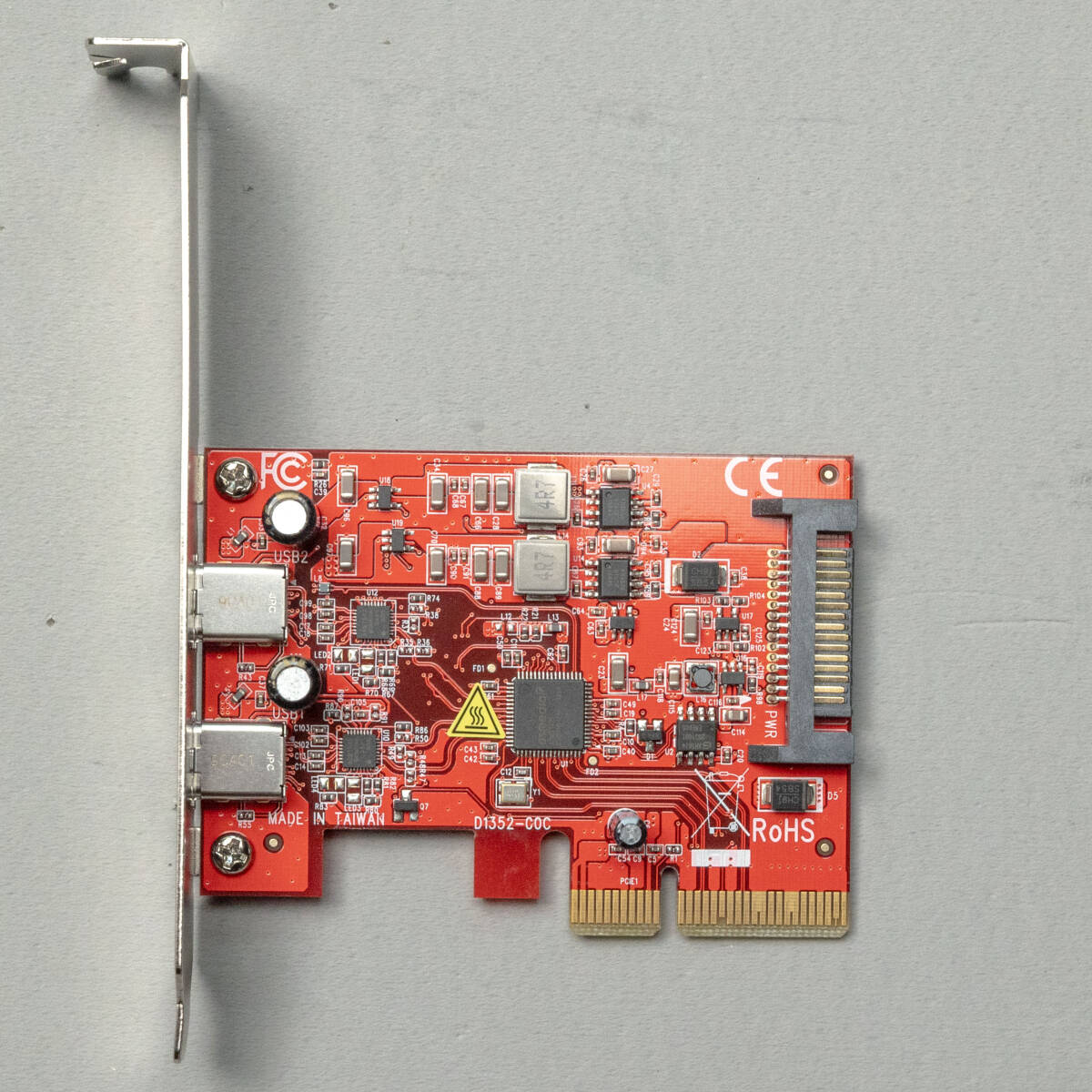 USB Type-C+USB3.1) USB3.1＋Type-C インターフェースカード PCI Express接続 2ポート増設ボード 10Gbp