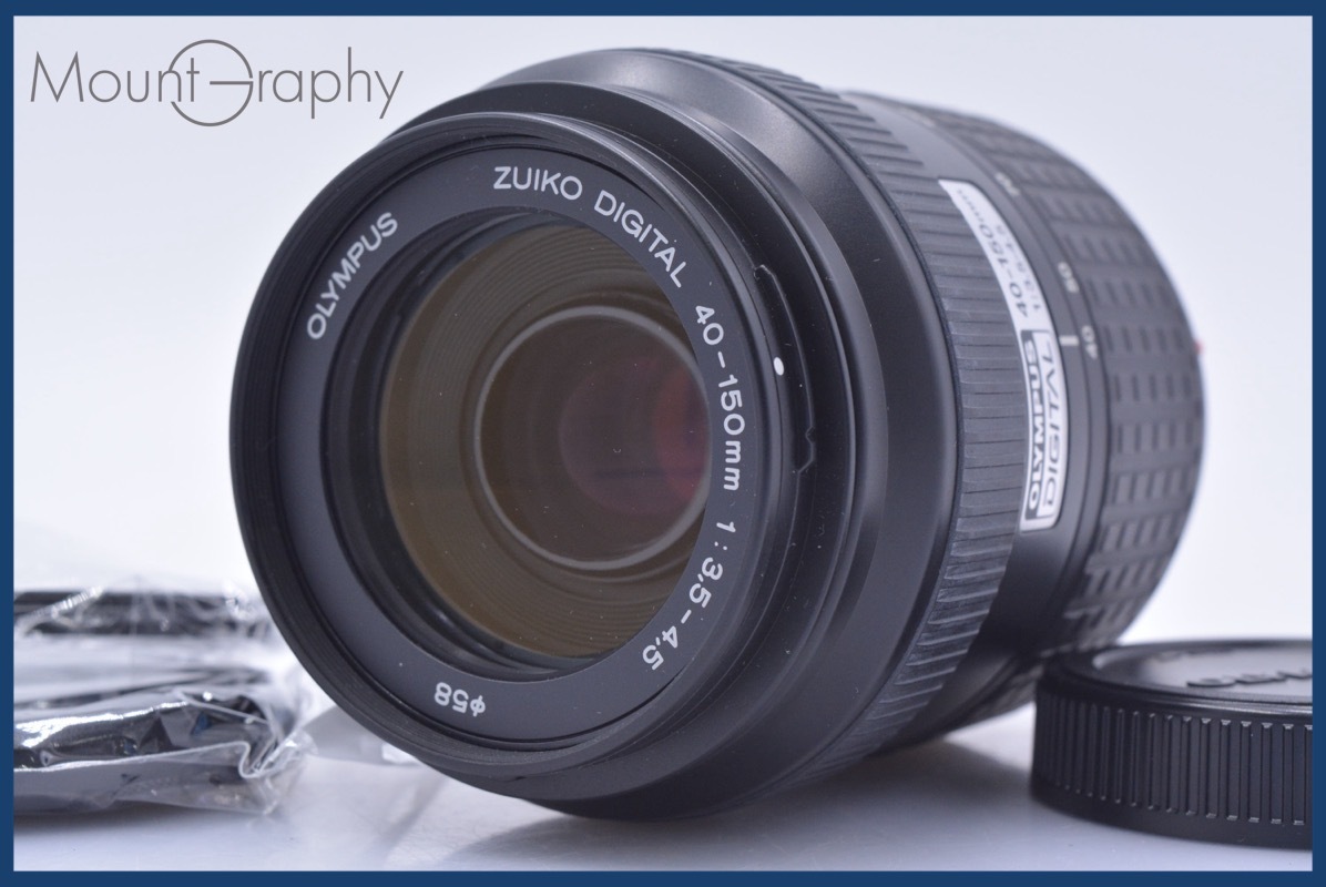 【動作保証】 オリンパス OLYMPUS ZUIKO DIGITAL 40-150mm F3.5-4.5 前後キャップ&レンズフィルター付 同梱無料 #am4446