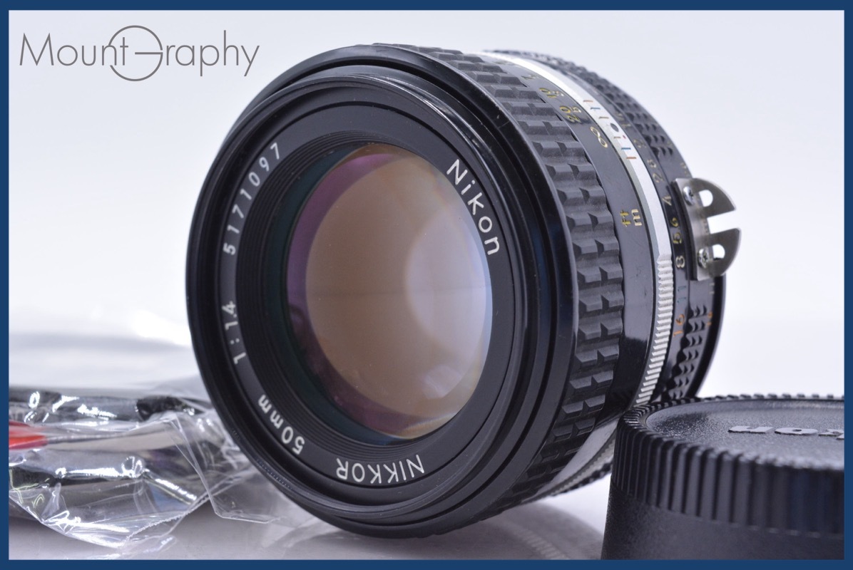 ニコン Nikon NIKKOR 50mm F1.4 Ai-S 前後キャップ&レンズフィルター付 同梱無料 #yk6347