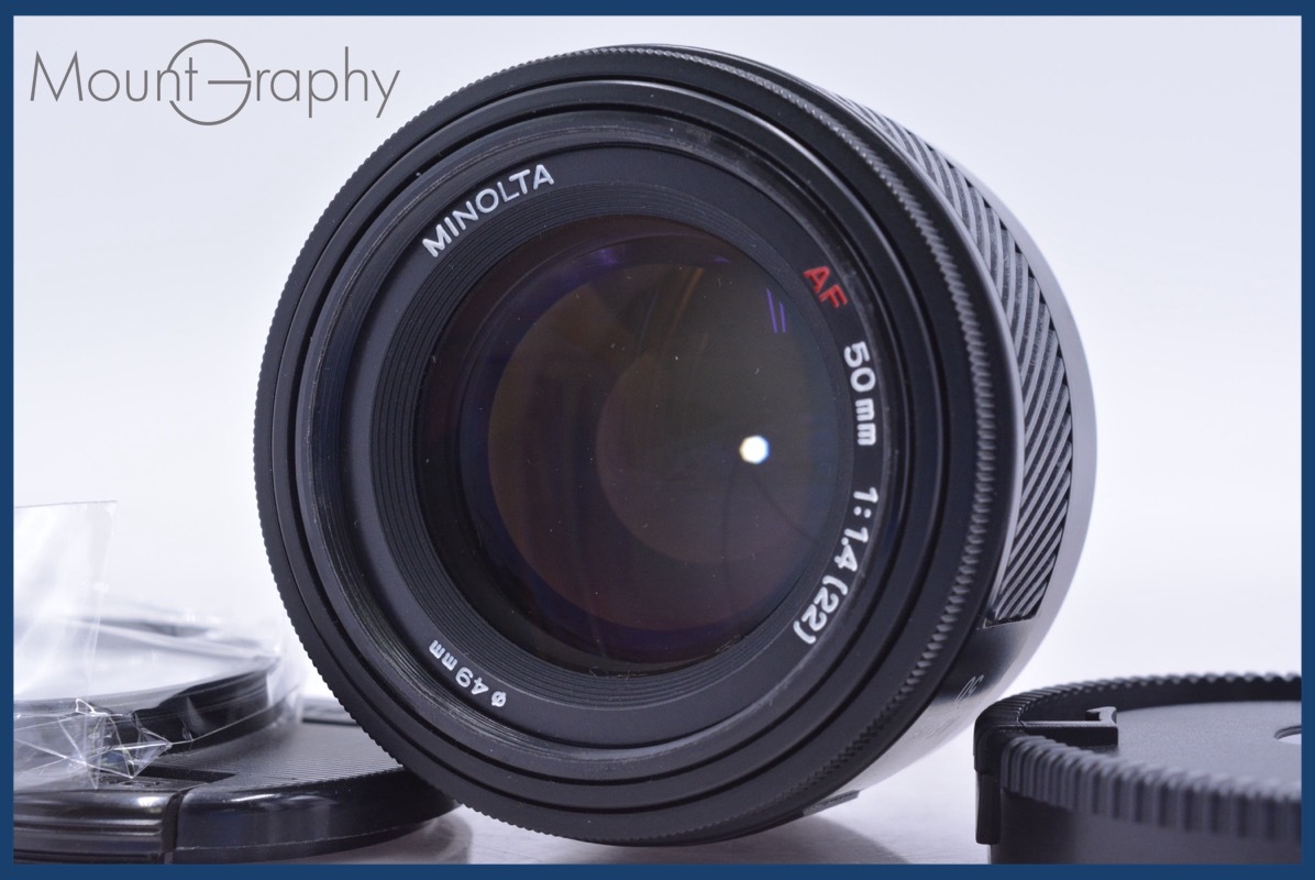 【動作保証】 ミノルタ MINOLTA AF 50mm F1.4 前後キャップ&レンズフィルター付 同梱無料 #am4735