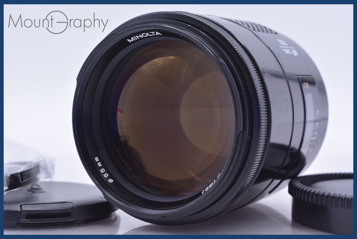 【動作保証】 ミノルタ MINOLTA AF 100mm F2 前後キャップ&レンズフィルター付 同梱無料 #am4737