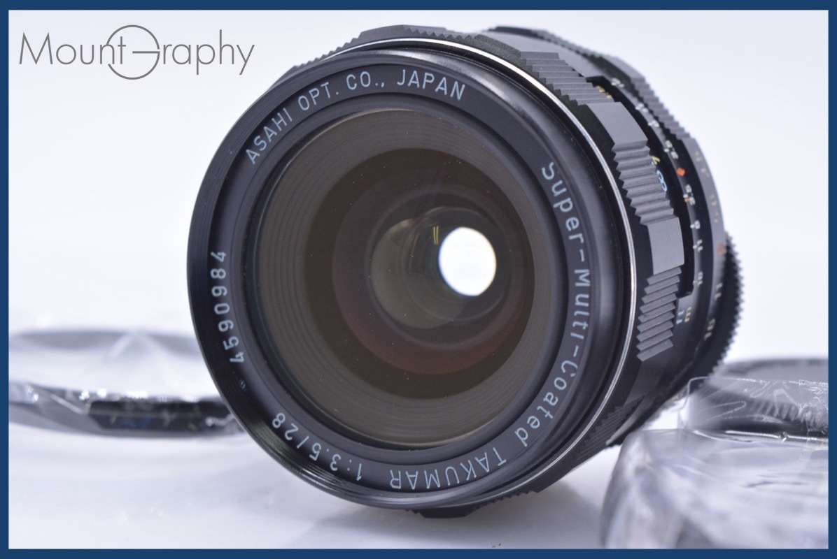 【動作保証】 ペンタックス PENTAX Super-Multi-Coated TAKUMAR 28mm F3.5 前後キャップ&レンズフィルター付 同梱無料 #mj9308