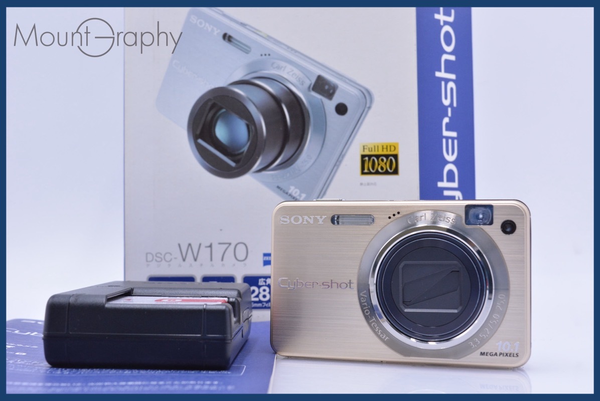 【美品・動作保証】 ソニー SONY Cyber-shot DSC-W170 5x 元箱、充電器付属 同梱無料 #am4805