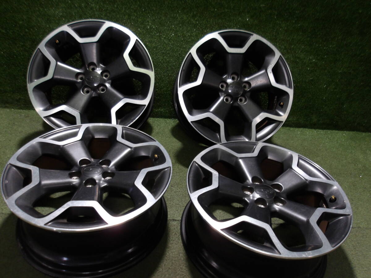 ☆　ホイール　スバル　純正　17×7J　＋48　PCD100　5H　ポリッシュブラック　4本　XV　☆