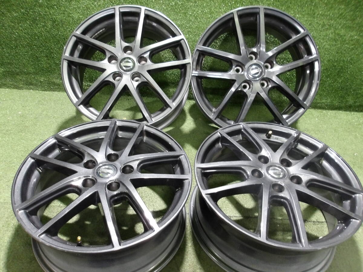 ☆　ホイール　日産　Estilo　エスティーロ　17×7J　+45　PCD114.3　5H　ガンメタ　4本　☆