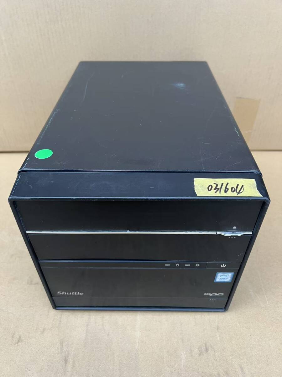 031604　中古Shuttle XPC　SH370R6 V2 小型PCケースのみ ベアボーン PC LGA1151 電源付き 