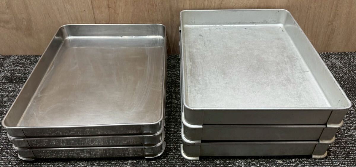 20260327-3 業務用 バット6枚セット 厨房機器 厨房 餃子バット 積み重ね式バット