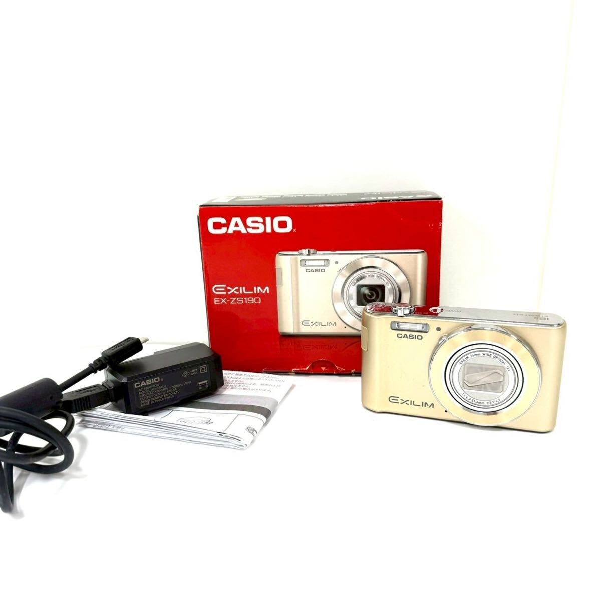 【動作未確認】CASIO カシオ EXILIM エクシリム EX-ZS190 コンパクトデジタルカメラ ※電池パックなし ITQ3RXLPWVTI A0309