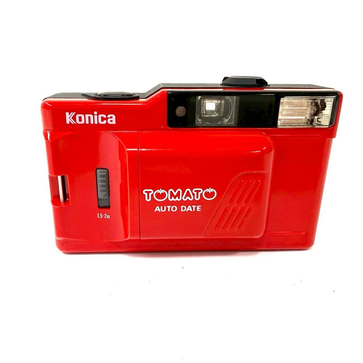 【ジャンク品】コニカ Konica TOMATO AUTO DATE トマト オートデータ レッド コンパクト フィルムカメラ 35mm 希少 ITB3F03AT28L A0309