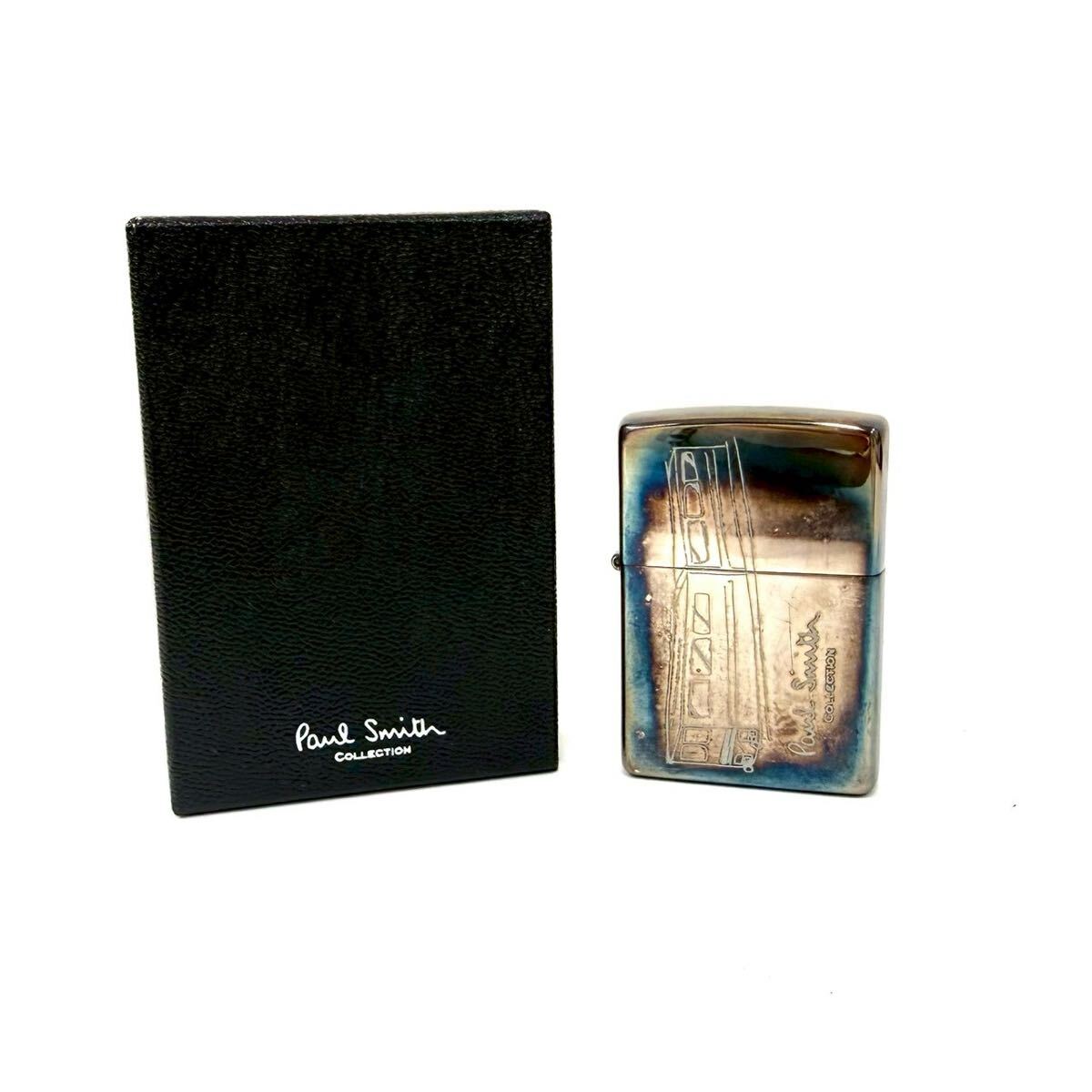 【火花あり】Zippo ジッポ Poul Sumit ポールスミス コラボ オイルライター シルバー 電車 ヴィンテージ 喫煙グッズITHP77U0Y42S E0309