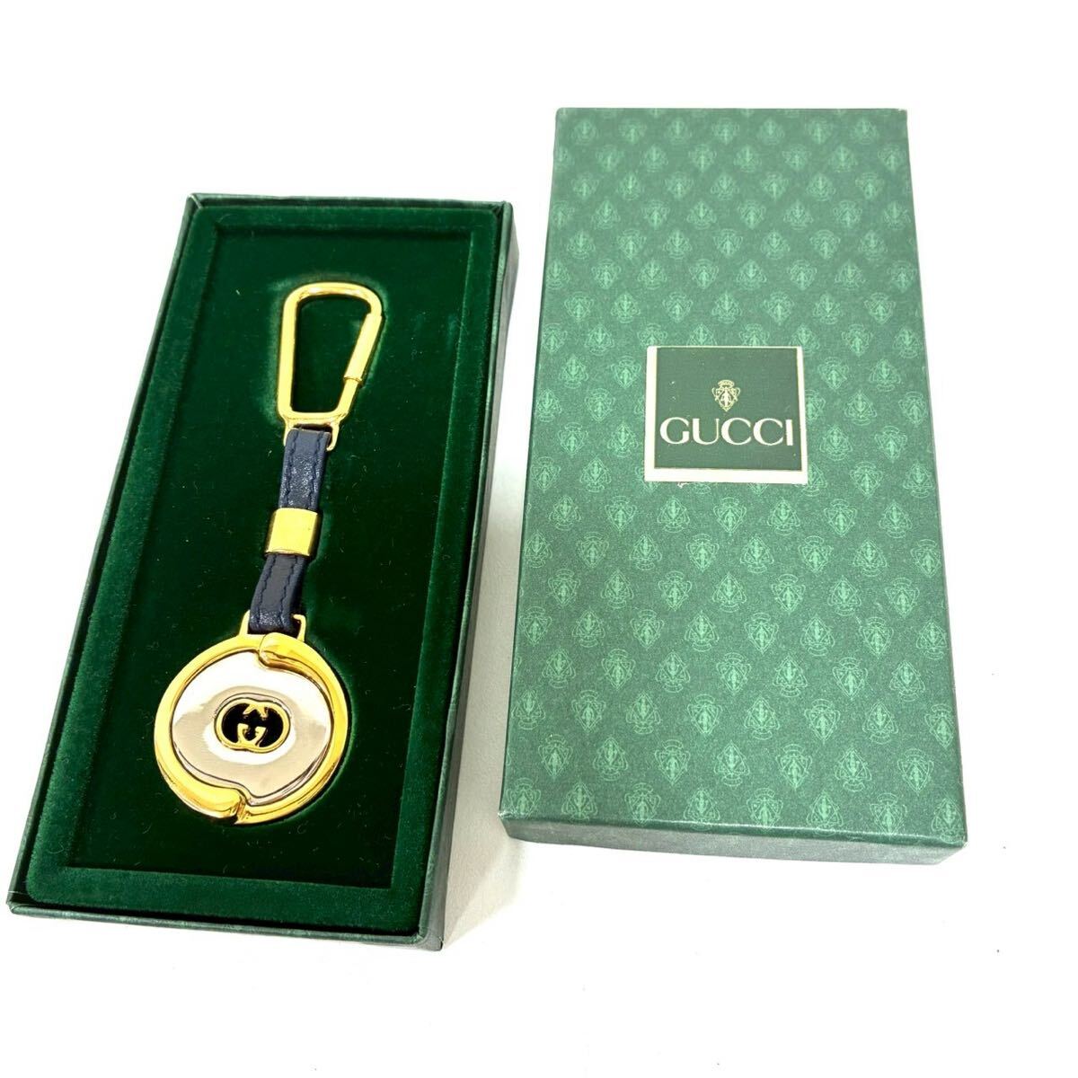 GUCCI グッチ ダブルG キーホルダー キーチェーン キーリング 箱付き ゴールド シルバー ヴィンテージ ITVWLTK9OR3M F0309