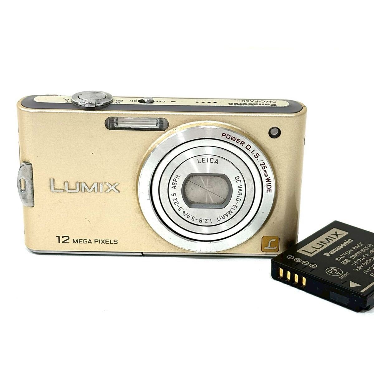 【動作未確認】Panasonic パナソニック LUMIX ルミックス DMC-FX60 ゴールド系 デジタルカメラ デジカメ コンデジ ITH45B9UA0CS A0316