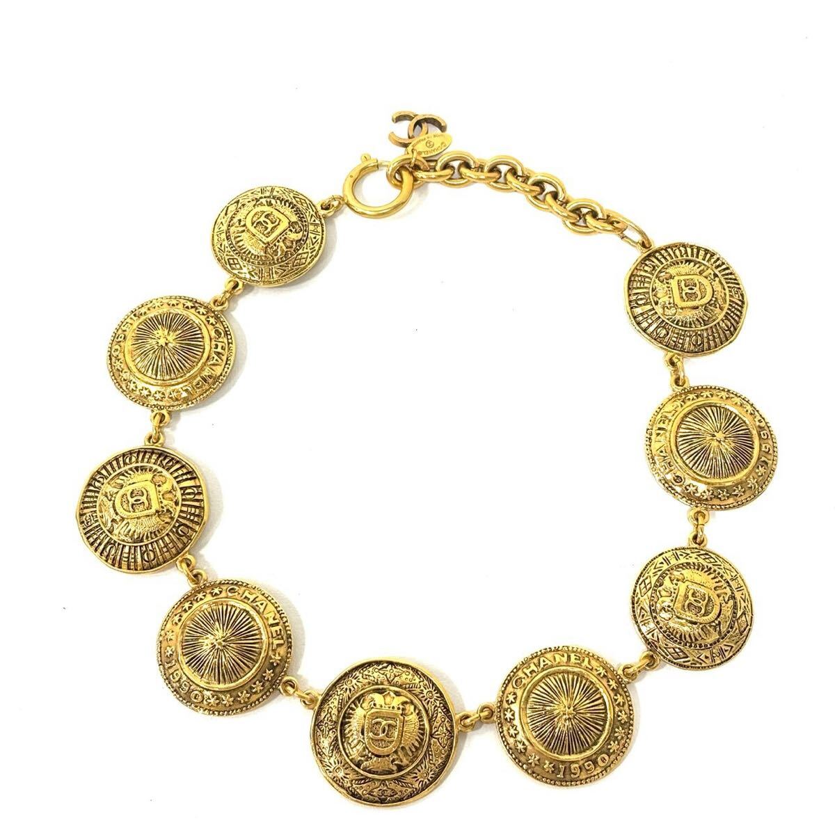 シャネル CHANEL ヴィンテージ メダル チョーカー ネックレス ゴールド ココマーク メダリオンレディース 希少 ITCF6HIKTORQ F0316