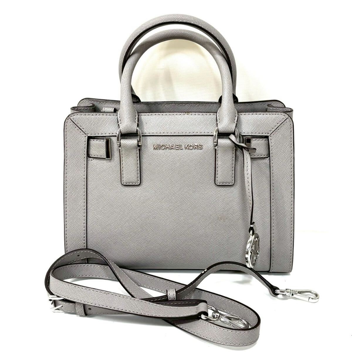 MICHAEL KORS マイケルコース サッチェル ハンドバッグ ショルダーバッグ 2Way ライトグレー ITTNKVMH1AUT G0309