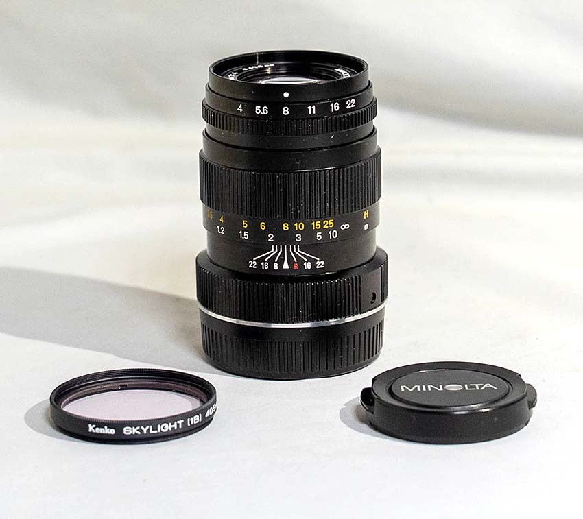 【　送料無料　】　MINOLTA M-ROKKOR 90mm F4 　ライカMマウント　前後キャップ付き