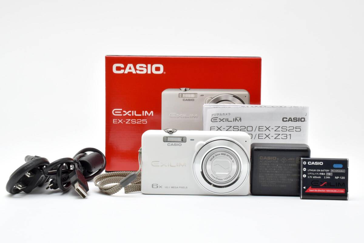 ★美品★CASIO カシオ EXILIM EX-ZS25コンパクトデジタルカメラ《元箱・説明書付き》 #4470W0318#841