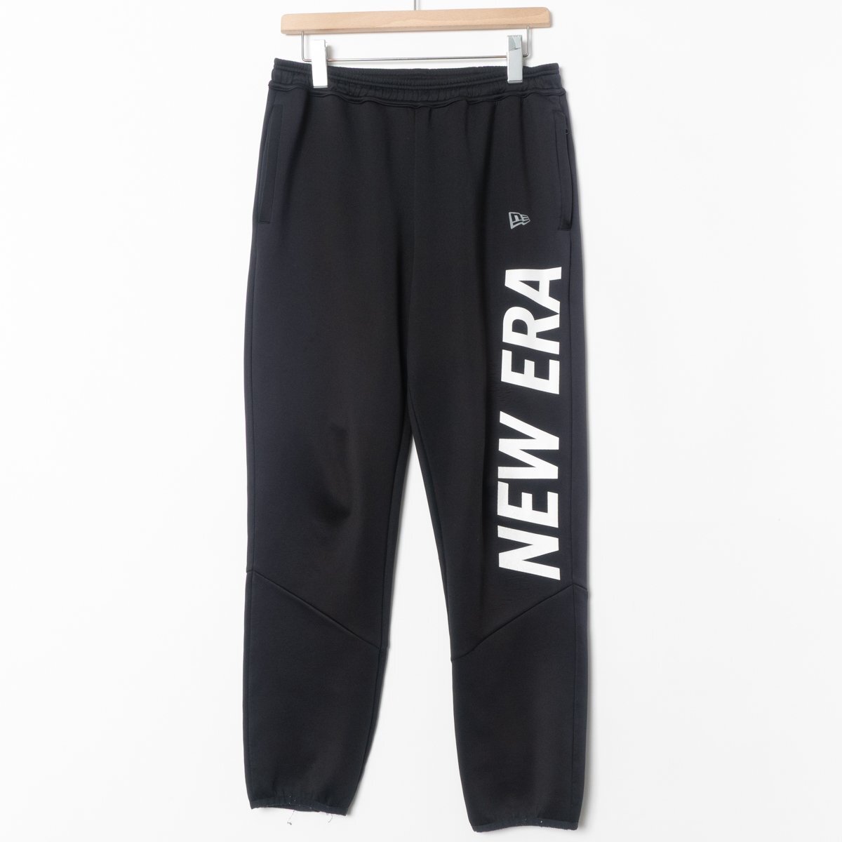 NEW ERA ニューエラ ドライスウェットパンツ M ポリエステル ブラック メンズ 紳士 スポーツ トレーニング ストレッチ ロゴ ウエストゴム