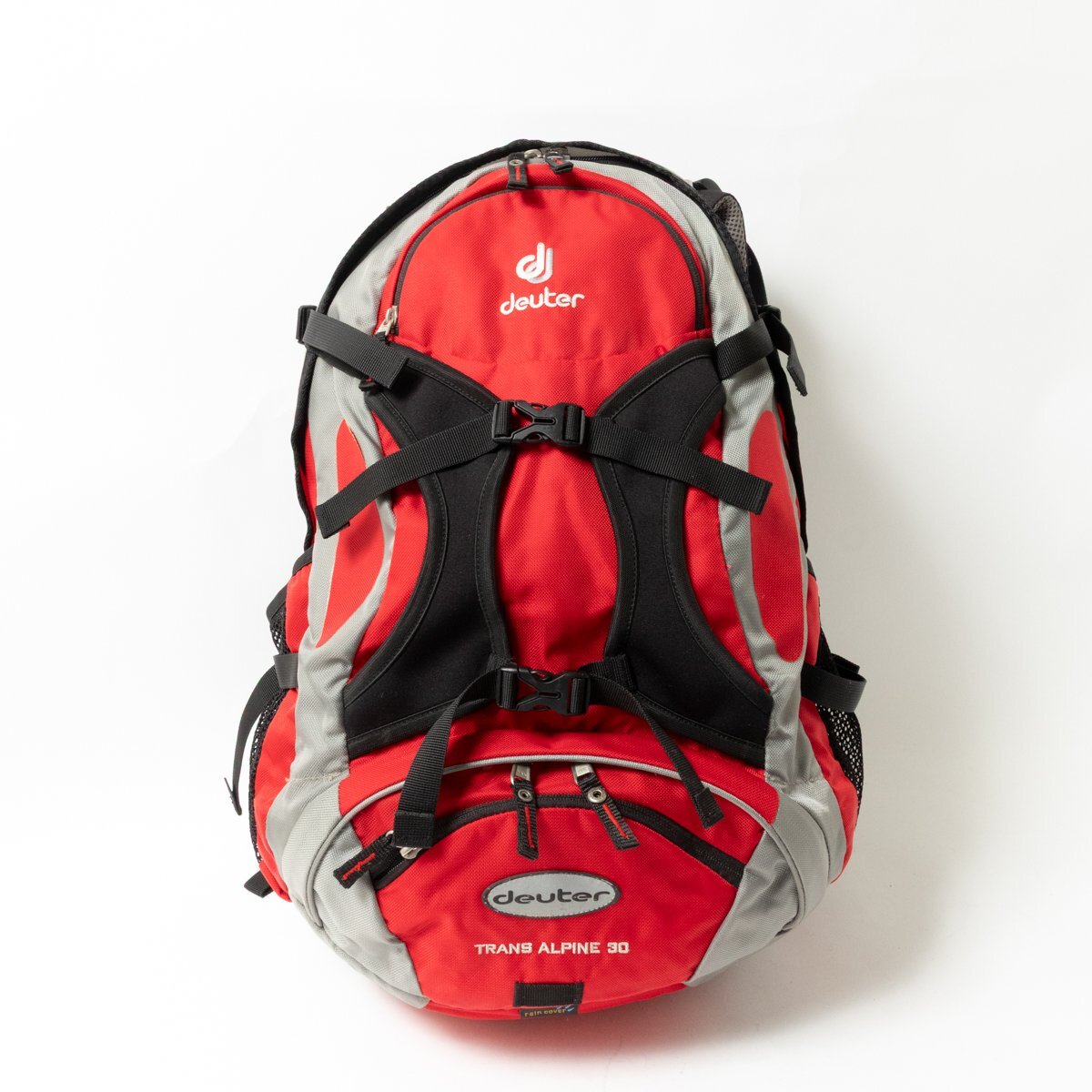 【1円スタート】deuter ドイター TRANS ALPINE 30 トランスアルパイン バックパック リュックサック レッド グレー 合成繊維 レインカバー