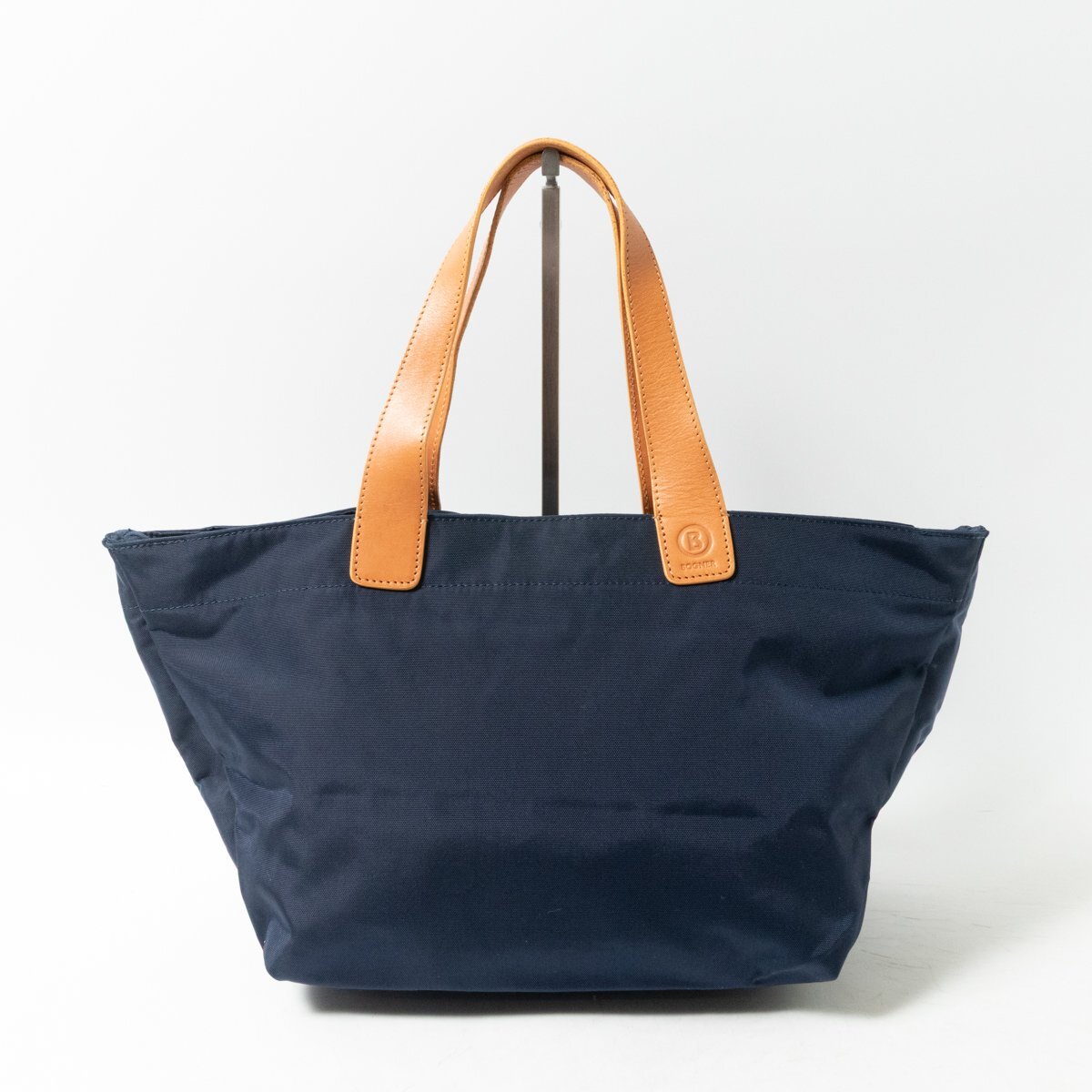 【1円スタート】BOGNER ボグナー トートバッグ ハンドバッグ 手提げ ネイビー 紺 ベージュ 無地 ナイロン レザー カジュアル 鞄　
