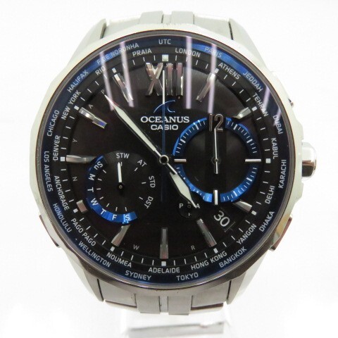 腕時計◆CASIO カシオ OCEANUS Manta OCW-S3400 マルチバンド6 タフソーラー 腕時計約15cm 動作品 中古品 1円～ ●AS1041■