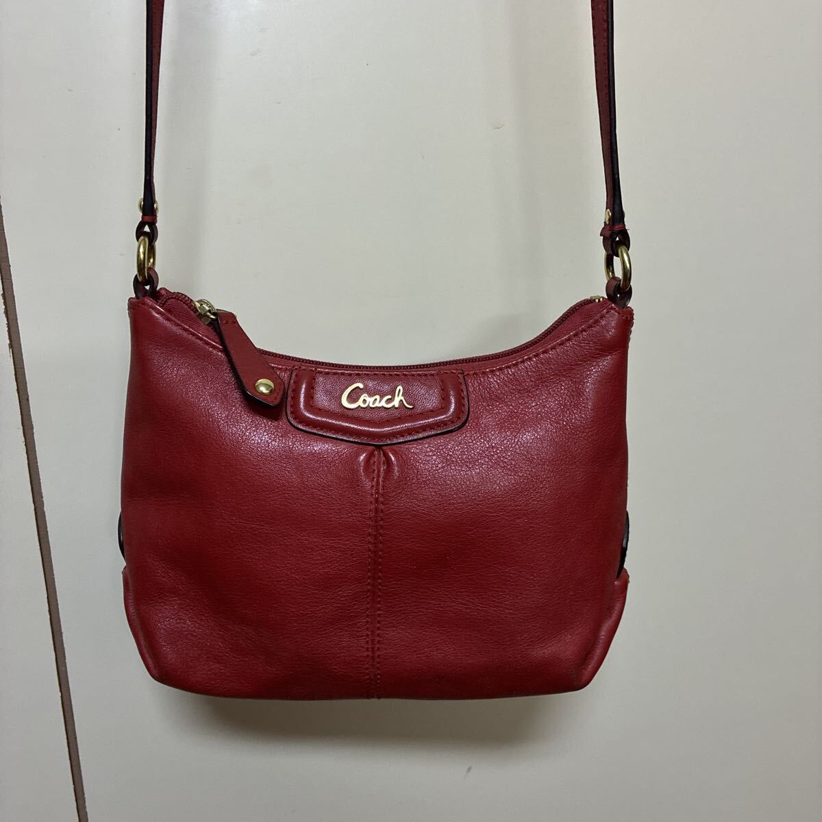 COACH ショルダーバッグ レザー レッド 赤 コーチ バッグ オールド