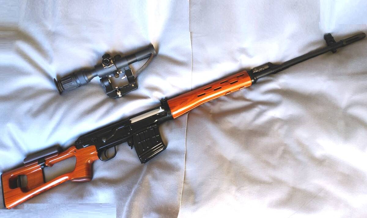 ★ ☆同梱NG☆【希少】WE-TECH ドラグノフ ガスブローバック スチールレシーバー リアルウッドVer スコープ付 使用少なく屋外未使用 ★