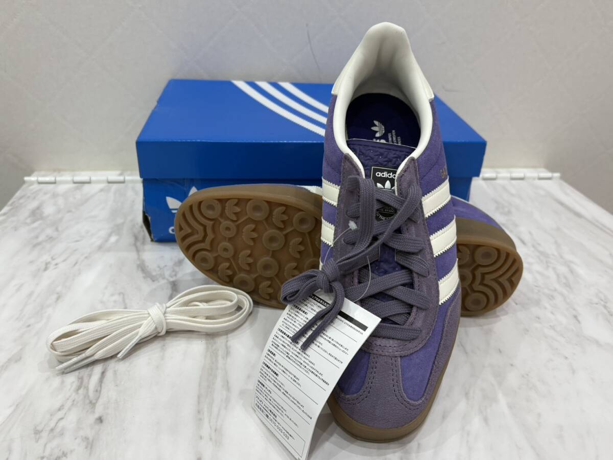 【SB9778】adidas アディダス　gazelle indoor ガッツレー　パープル　紫　サイズ26cm