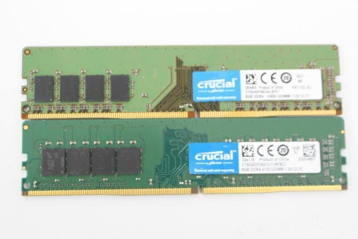 crucial DDR4 PC4 2133 2400 8GB×2枚セット 16GB メモリ☆