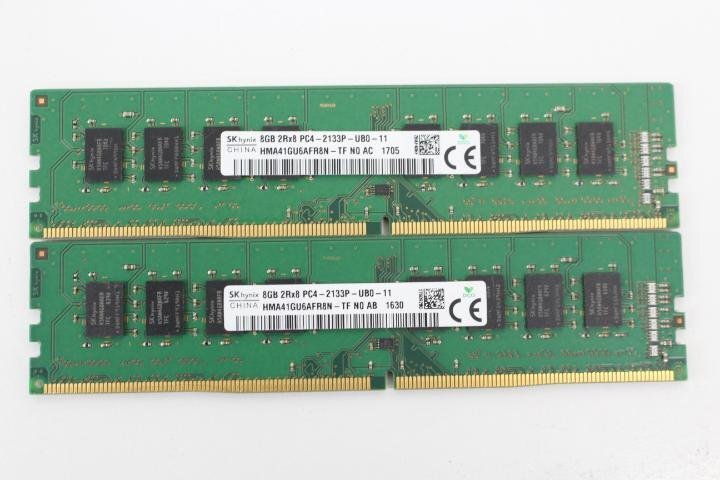 SKhynix HMA41GU6AFR8N-TF DDR4 PC4 2133P 8GB×2枚セット 16GB メモリ☆