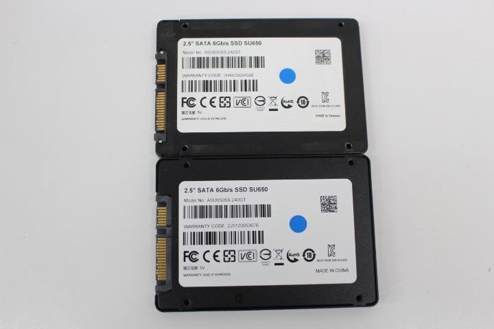ADATA ASU650SS-240GT 240GB 2.5 SSD SATA 動作品 ２個セット☆