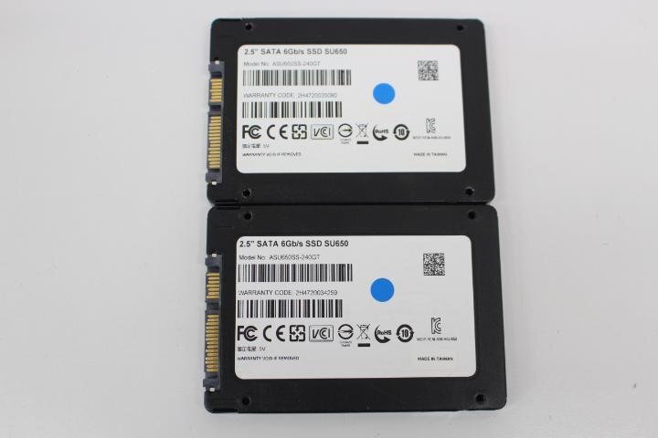 ADATA ASU650SS-240GT 240GB 2.5 SSD SATA 動作品 ２個セット☆