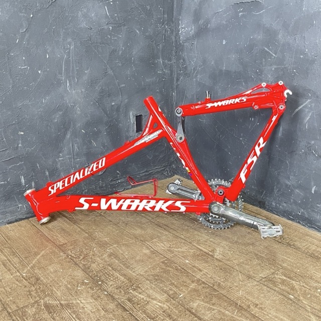 SPECIALIZED S-WORKS FSR M5 DIATECH 自転車用 MTBフレーム 【中古】スペシャライズド OCTALINK FSA カーボンプロ 赤/515276