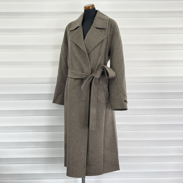 新品タグ付き Visit In NEWYORK ウールカシミヤブレンド ロングコート デイリールック レディース Sサイズ ブラウン 1912095 /516096在★3