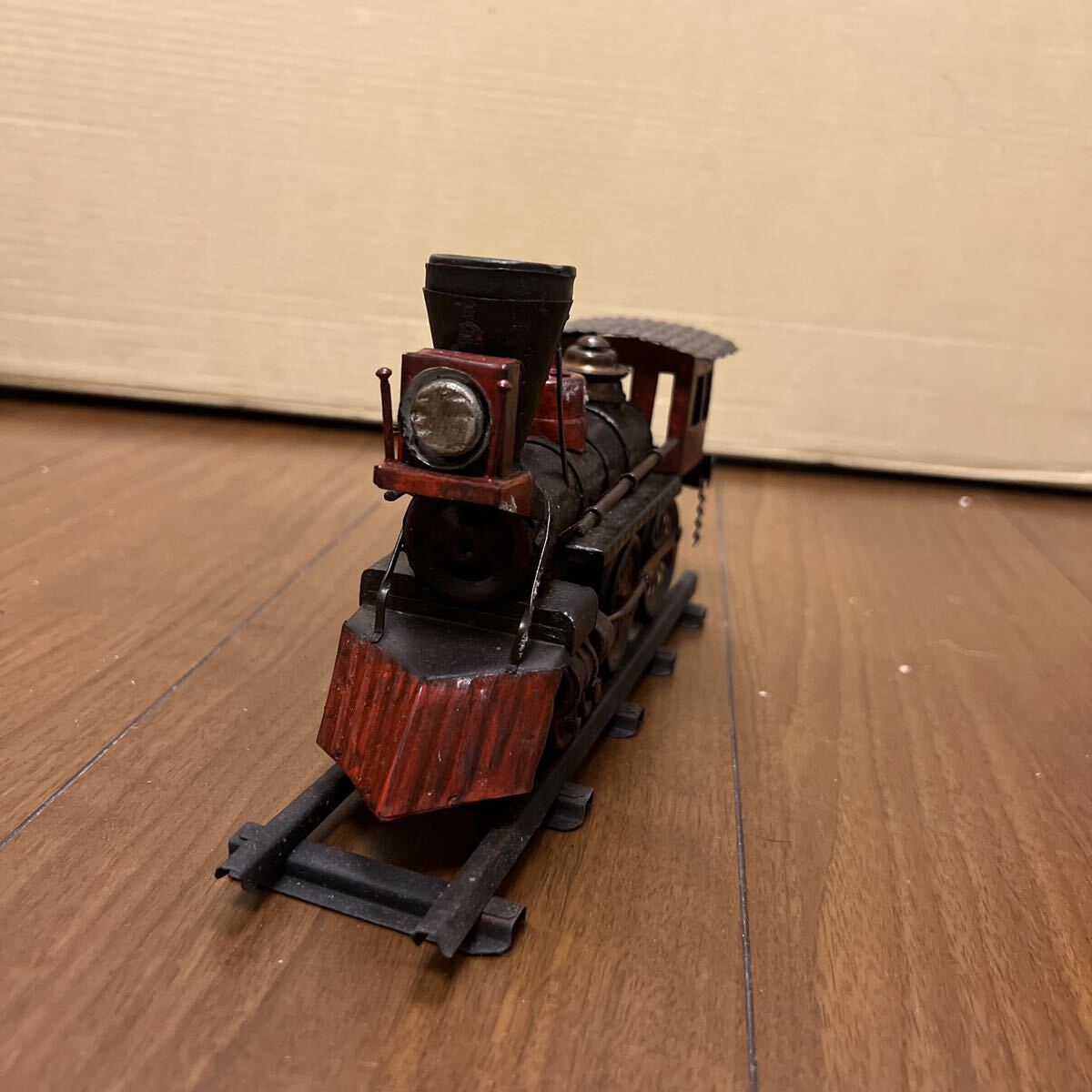 ブリキ 鉄道模型 蒸気機関車 昭和レトロ アンティーク 当時物 線路付き
