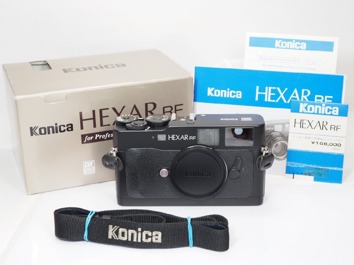 【 作動良好 】Konica HEXAR RF ヘキサー フイルムカメラ 元箱付 [管Ko8570