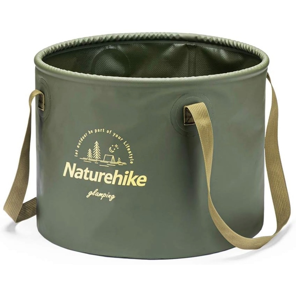 折りたたみバケツ 20L 大型 ネイチャーハイク Naturehike キャンプ アウトドア 自立式 釣り 洗車 防災 足湯 カーキ グリーン