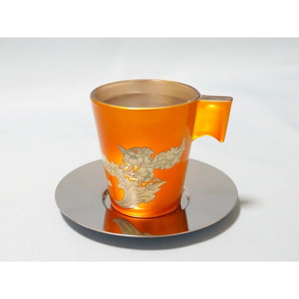 デミタスカップ ソーサー セット ガラス 温感 ボタニカル 皇帝 丸モ高木陶器 80ml ウィリアムモリス おしゃれ ギフト 日本製