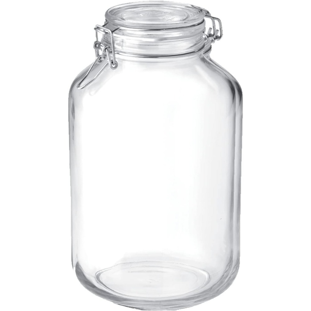 ガラス キャニスター 4L ボルミオリロッコ フィド クリア 保存容器 密閉 大容量 梅酒 果実酒 米びつ パッキン付き Bormioli 新生活