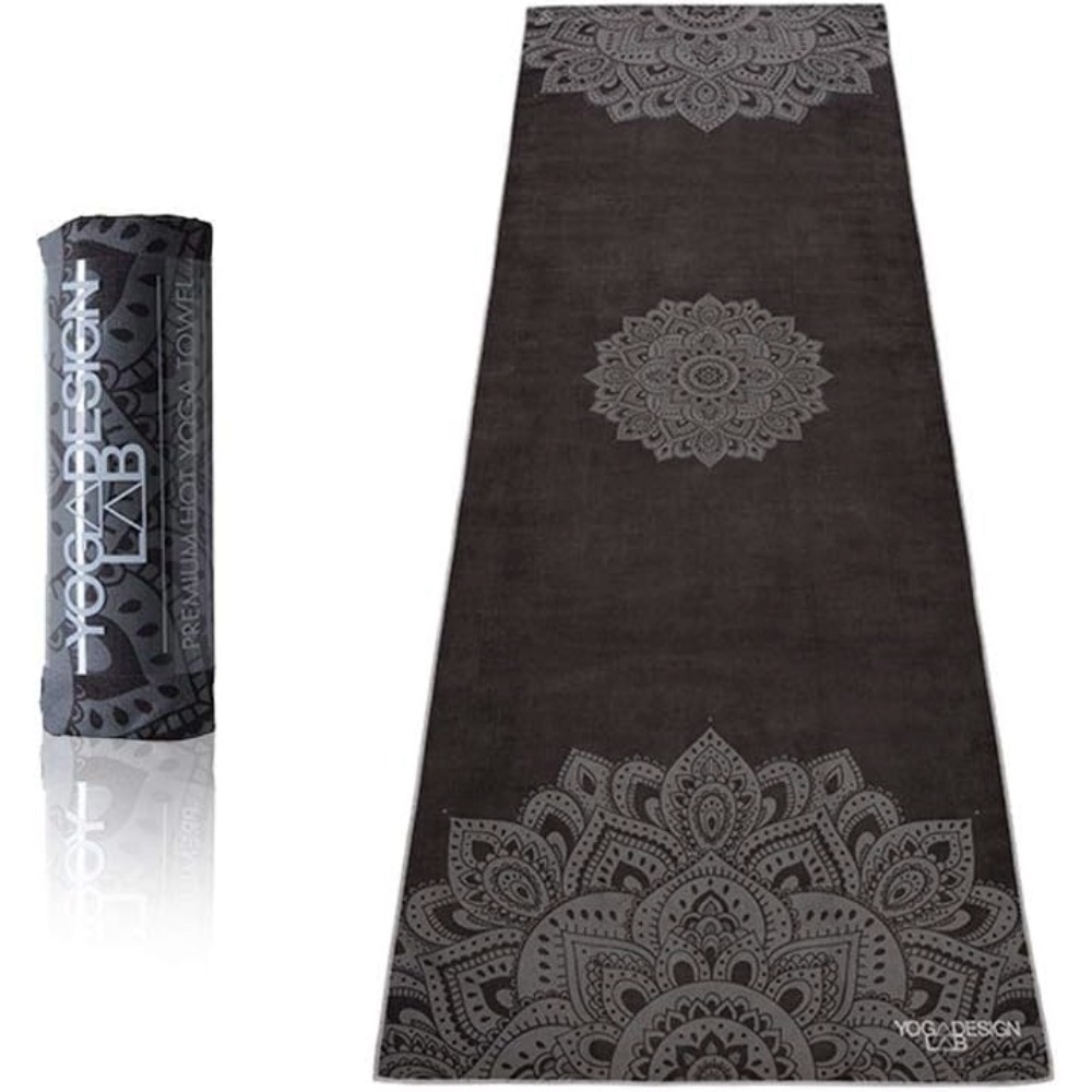 ヨガマット 3.5mm ヨガデザインラボ Yoga Design Lab コンボマット マンダラ ブラック 天然ゴム マイクロファイバー ホットヨガ 滑り止め
