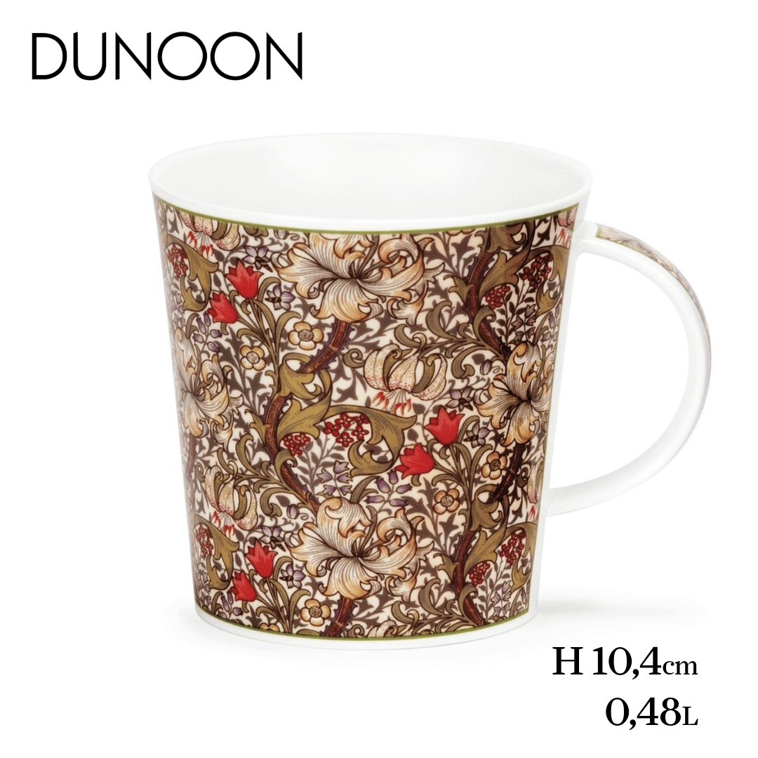 ダヌーン マグカップ Arts & Crafts ゴールデンリリー CG 英国製 花柄 おしゃれ 陶器 マグ 新品