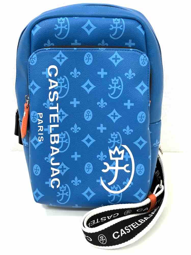 （OT6492） ★ 美品 ★ CASTEL BAJAC カステルバジャック サシャ ボディバッグ ブルー A5サイズ 収納可能
