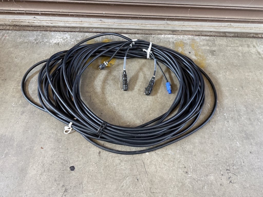 値下げ！古河製 光カメラケーブル＋AC電源コード抱き合わせケーブル 約50m(正確に測っていません) 多治見仕様 動作品