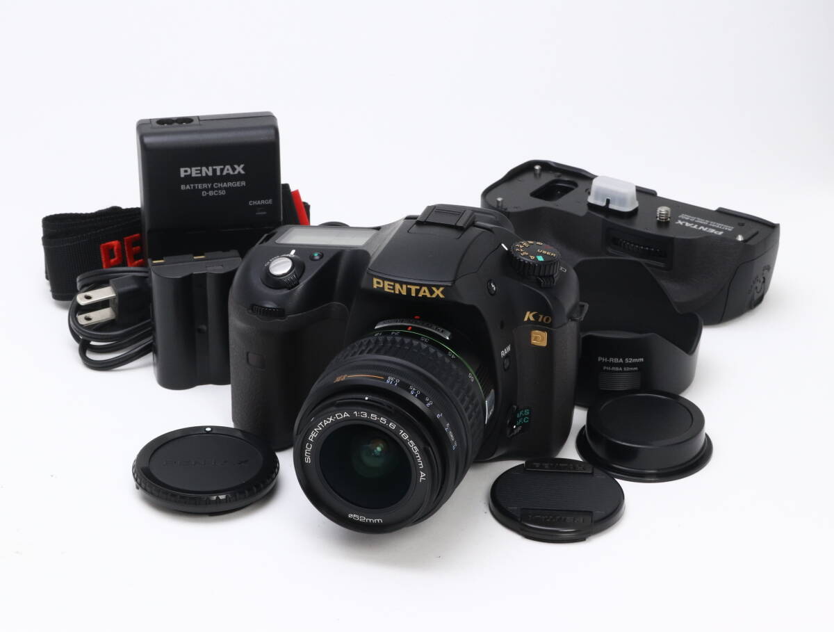 A- (美品) PENTAX ペンタックス K10D DA 18-55mm F3.5-5.6 AL キット グランプリパッケージ シャッター回数9191 初期不良返品対応 22-269
